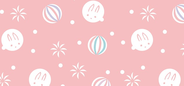 背景が和風でピンクの無料イラスト！卯年2023年の年賀状に使える兎と鞠がかわいいをダウンロード