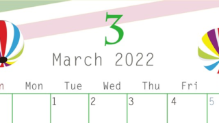 鞠がおしゃれな2022年3月の無料カレンダーは縦型利用が可能なテンプレートをダウンロード