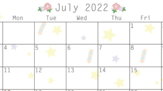 朝顔にパワーを貰える2022年7月のカレンダーで夏休みの計画を立てよう！無料イラスト！をダウンロード